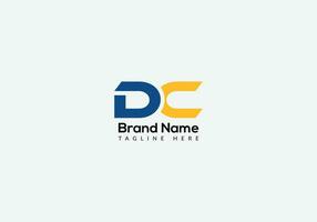 Abstract DC letter modern initial lettermarks logo design vector