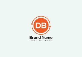 Abstract DB letter modern initial lettermarks logo design vector