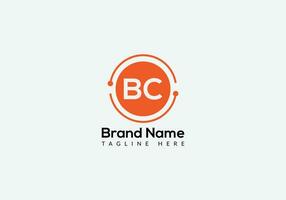 Abstract BC letter modern initial lettermarks logo design vector
