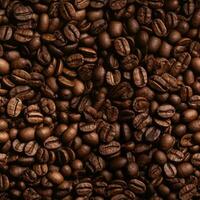 Coffee beans seamless pattern texture background AI Generative photo