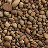 Light brown pebble stone seamless pattern texture background AI Generative photo