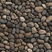 Cobblestone seamless pattern texture background AI Generative photo