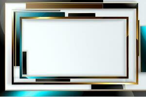 Abstract high tech white border, futuristic technology background, Generative AI photo