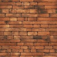 Seamless brick wall pattern texture background AI Generative photo