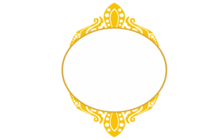 geel ornament grens ontwerp met transparant achtergrond png