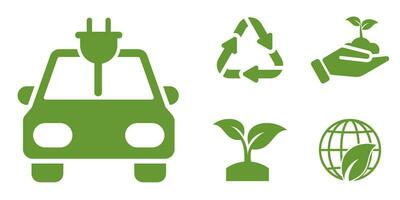 simple icon of energy saving and environment vector