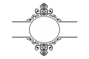 Black Ornament Border With Dot Pattern Design With Transparent Background png