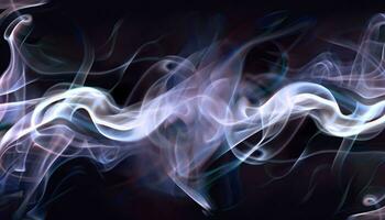 Smok texture of trendy abstract background. Creative flowing dynamic smoky wave. AI Generative photo