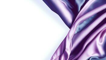 Abstract smooth elegant fabric. Silk texture of soft background. Flowing waves textile. AI Generative photo