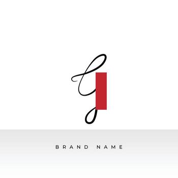 Initial letters G logo template design in rounded shape. Logo icon design template elements. Monogram. Linear logo. Simple vector sign illustration in a modern style.