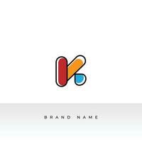 Creative initial letter K logo icon design template elements. vector