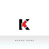 Creative initial letter K logo icon design template elements. vector