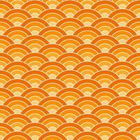 Orange shade Japanese wave pattern background. Japanese pattern vector. Waves background illustration. for clothing, wrapping paper, backdrop, background, gift card. vector