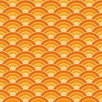 Orange shade Japanese wave pattern background. Japanese pattern vector. Waves background illustration. for clothing, wrapping paper, backdrop, background, gift card. vector