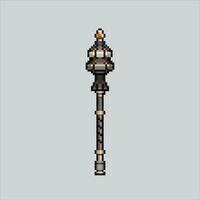 Pixel art illustration Mace. Pixelated Mace Weapon. Mace weapon pixelated for the pixel art game and icon for website and video game. old school retro. vector