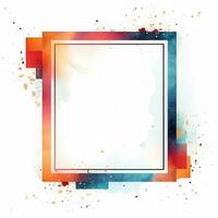 Colorful square frame on white background, post, header, cover, abstract photo