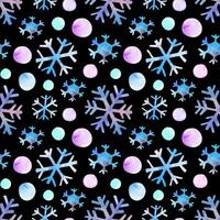 a seamless pattern with snowflakes and circles photo