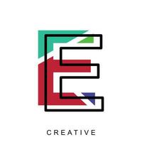 Letter E modern logo design, Abstract Letters Logo Monogram Vector Logo Design Template Element Usable for Business