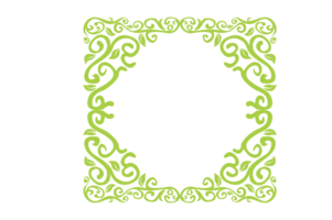 Flora Ornament Border With Design With Transparent Background png