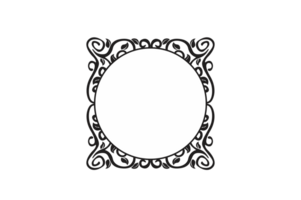 Flora Ornament Border With Design With Transparent Background png