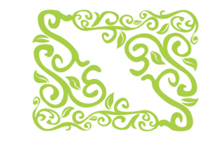 Flora Ornament Border With Design With Transparent Background png