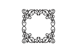 Flora Ornament Border With Design With Transparent Background png