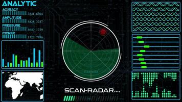 Radar Bildschirm, suchen Radar hud Bildschirm video