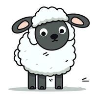oveja dibujos animados granja animal vector ilustración