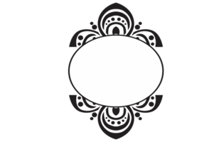 Flower Ornament Border with a design and a transparent background png