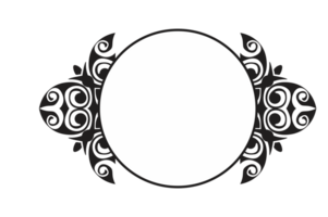 Flower Ornament Border with a design and a transparent background png