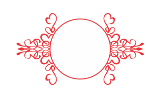 kärlek linje konst prydnad gräns med design med transparent bakgrund png