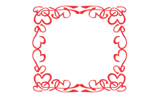 Love Line Art Ornament Border With Design With Transparent Background png