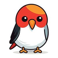 Cute little bird character vector illustration design. Cartoon character design.