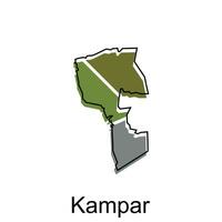 mapa ciudad de kampar vector diseño plantilla, infografía vector mapa ilustración en un blanco antecedentes.