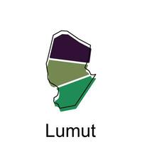 Map City of lumut vector design template, Infographic vector map illustration on a white background.