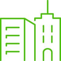 green building line icon illustration vector