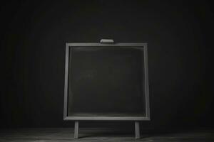 chalkboard on a black background. AI generative photo