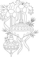 Flower adult and kids coloring page vector