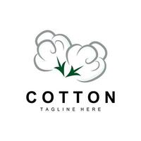 Cotton Logo Plant Design Vector Templet Symbol