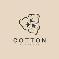 Cotton Logo Plant Design Vector Templet Symbol