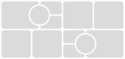 Pictures or photos frame collage. comics page grid layout abstract photo frames and digital photo wall template vector