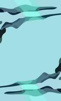 Aesthetic abstract art with a combination of shapes and aqua colors. Suitable for background and poster vector