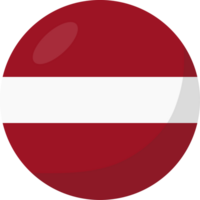 Latvia flag circle 3D cartoon style. png