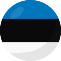 Estonia bandera circulo 3d dibujos animados estilo. png