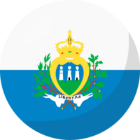 san Marino Flagge Kreis 3d Karikatur Stil. png