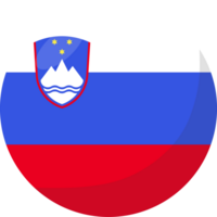 Slovenia flag circle 3D cartoon style. png