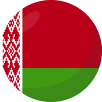 Belarus flag circle 3D cartoon style. png