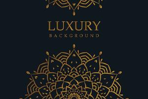 Luxury Golden Mandala Background Square vector