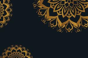 Luxury Golden Mandala Background Square vector