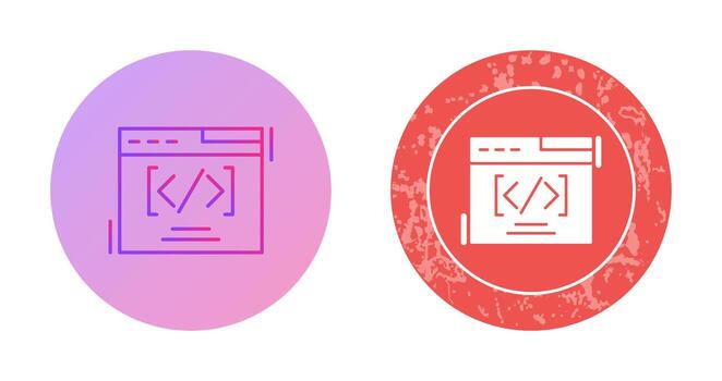 icono de vector de codificación web